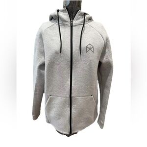 BMFit unisex zip up‎ sweatshirt men’s EUC size large-activewear-gym-cotton blend